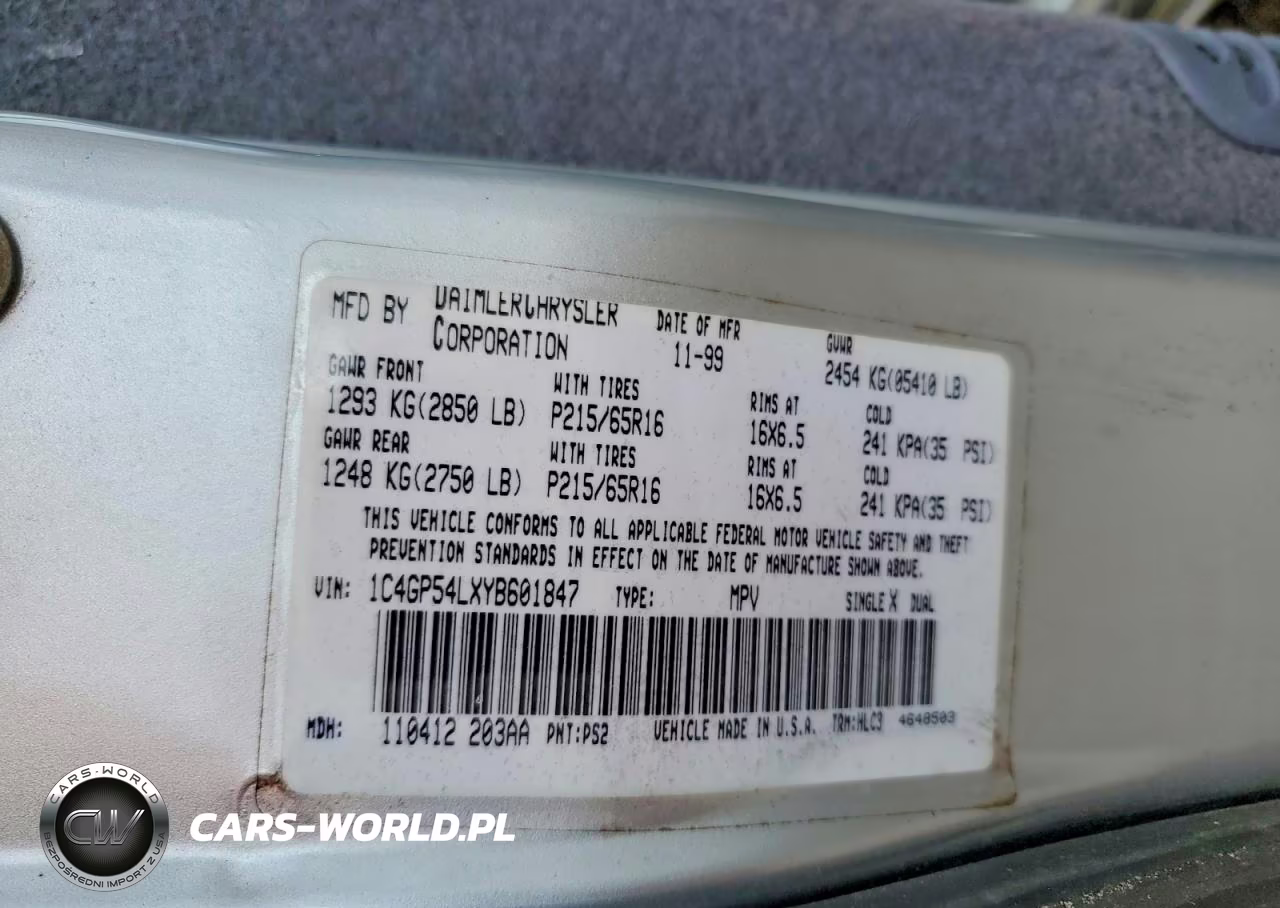 2000 Chrysler Town & Country Lxi VIN:1C4GP54LXYB601847 - 14