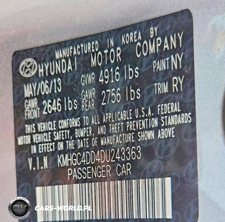 2013 Hyundai Genesis 3.8L VIN:KMHGC4DD4DU243363 - 12