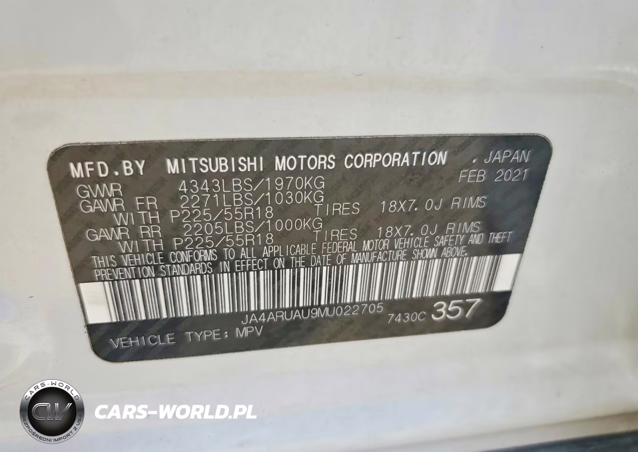 2021 Mitsubishi Outlander Sport Es VIN:JA4ARUAU9MU022705 - 13