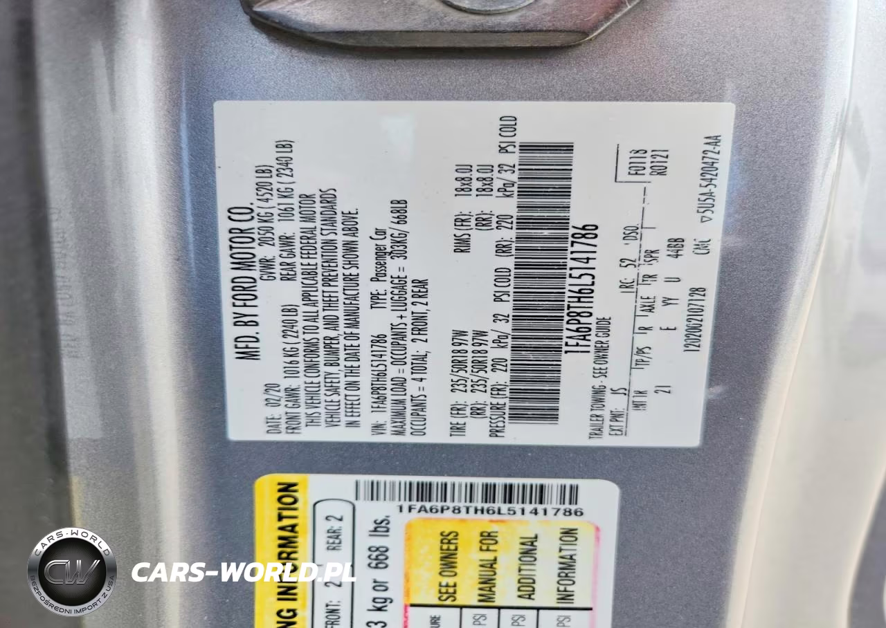 2020 Ford Mustang VIN:1FA6P8TH6L5141786 - 12