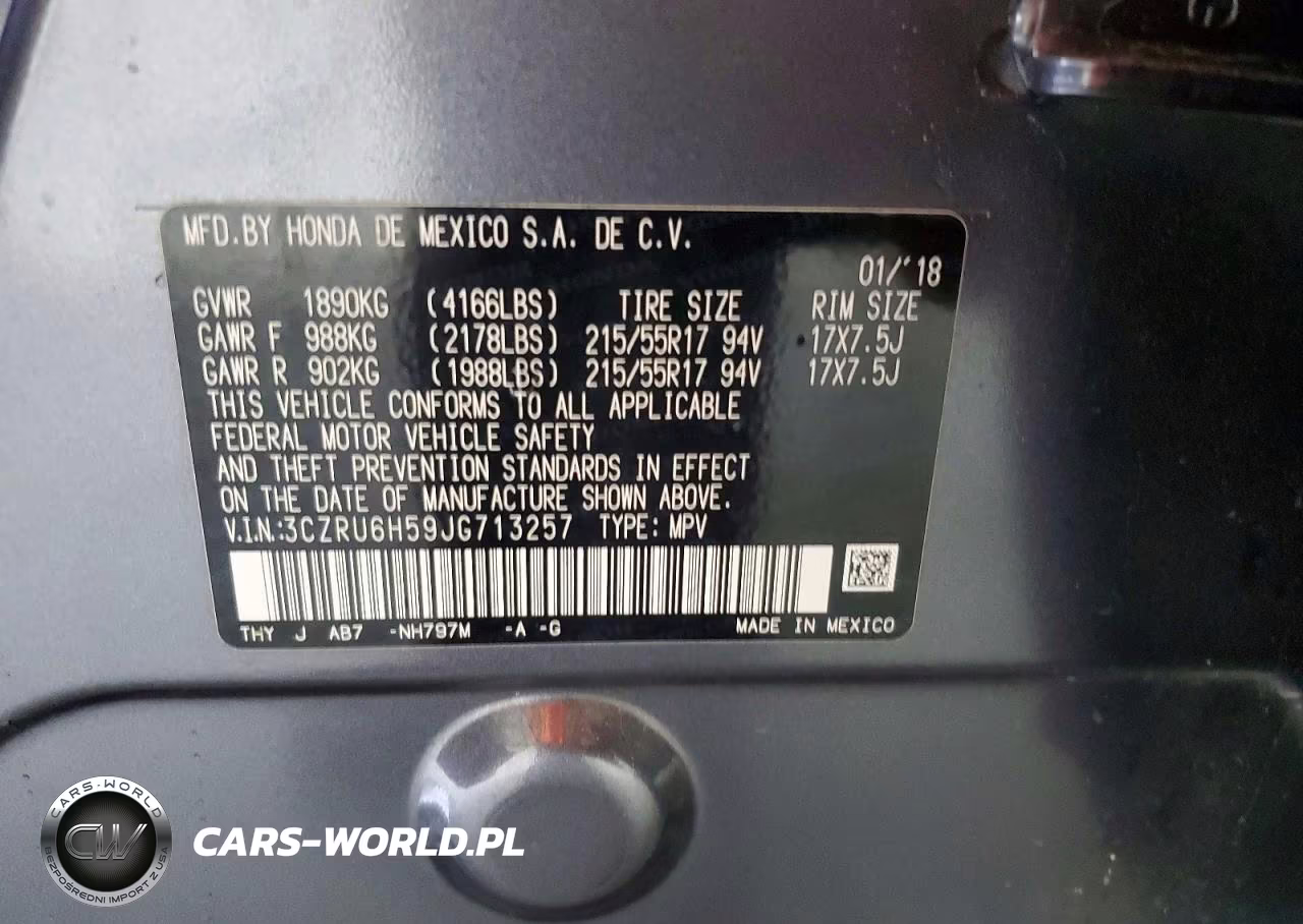 2018 Honda Hr-V Ex VIN:3CZRU6H59JG713257 - 13