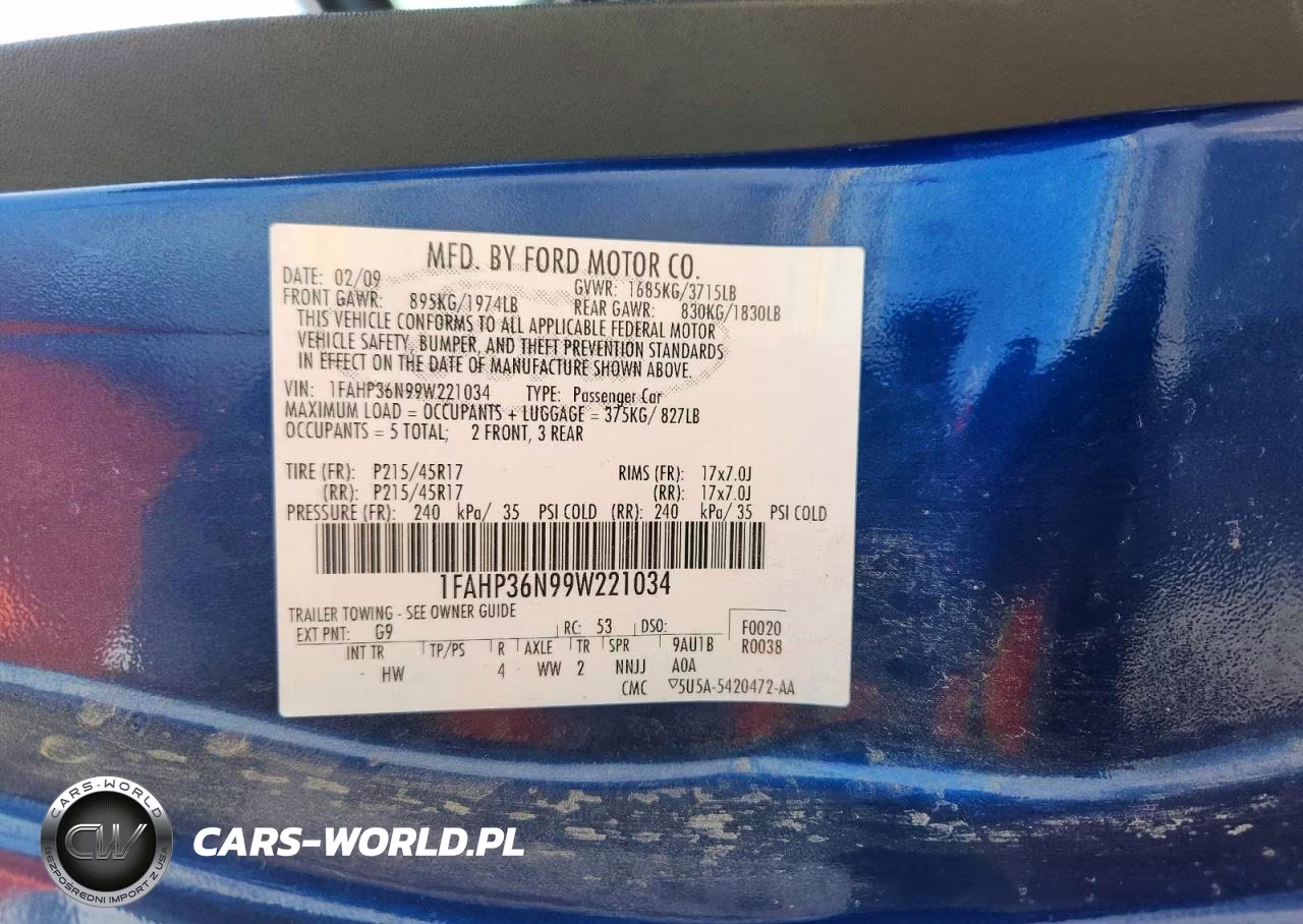 2009 Ford Focus Ses VIN:1FAHP36N99W221034 - 12