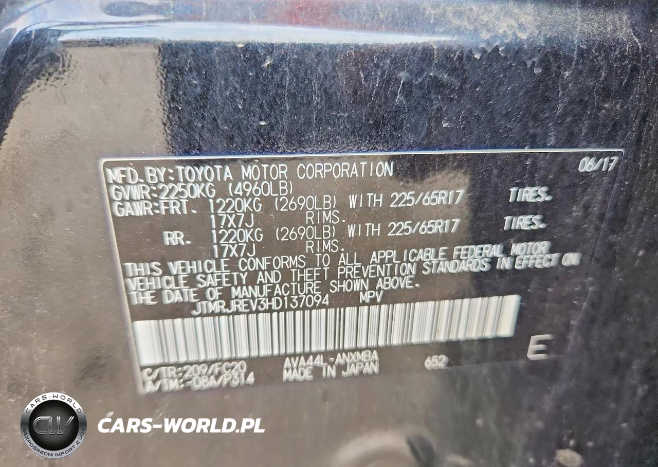 2017 Toyota Rav4 Hybrid Xle VIN:JTMRJREV3HD137094 - 13