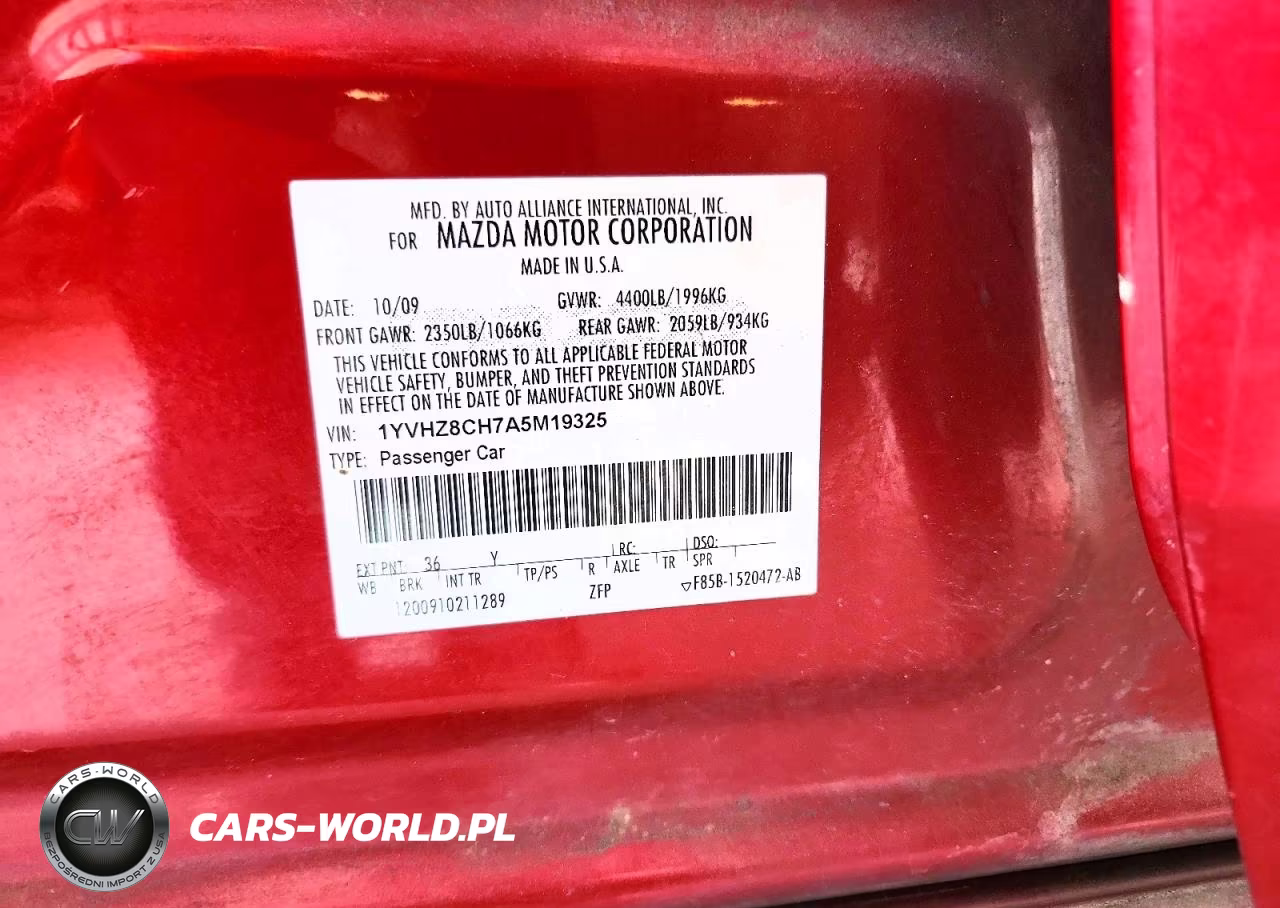 2010 Mazda 6 I VIN:1YVHZ8CH7A5M19325 - 12