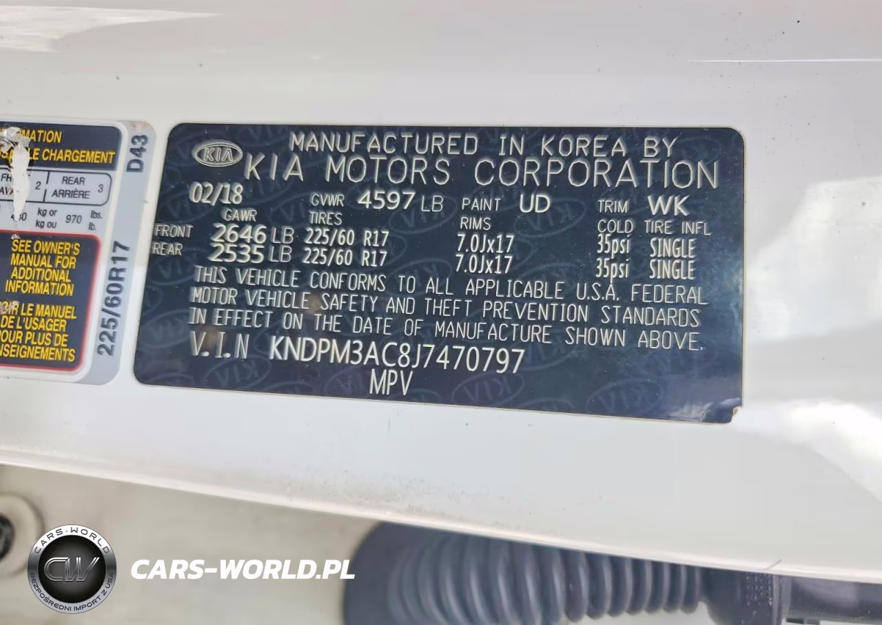 2018 Kia Sportage Lx VIN:KNDPM3AC8J7470797 - 13