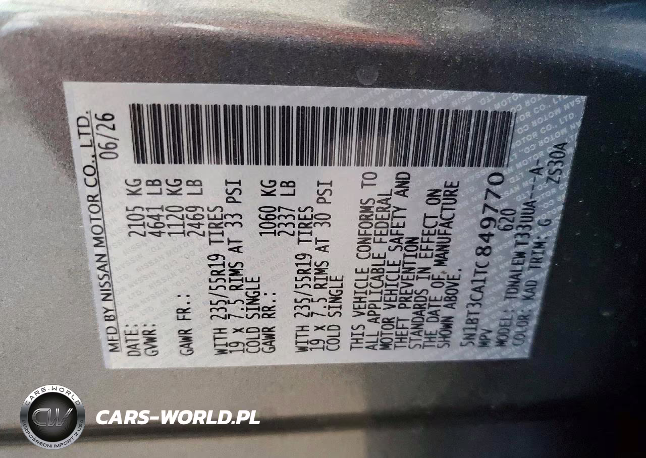 2026 Nissan Rogue Sl VIN:5N1BT3CA1TC849770 - 13