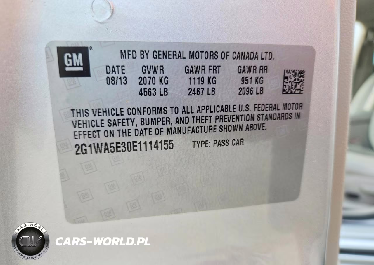 2014 Chevrolet Impala Limited Ls VIN:2G1WA5E30E1114155 - 13