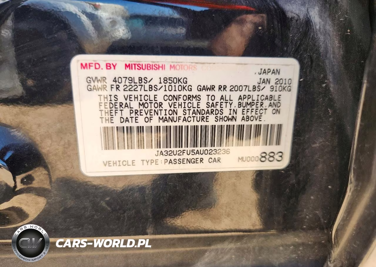 2010 Mitsubishi Lancer Es-Es Sport VIN:JA32U2FU5AU023236 - 12