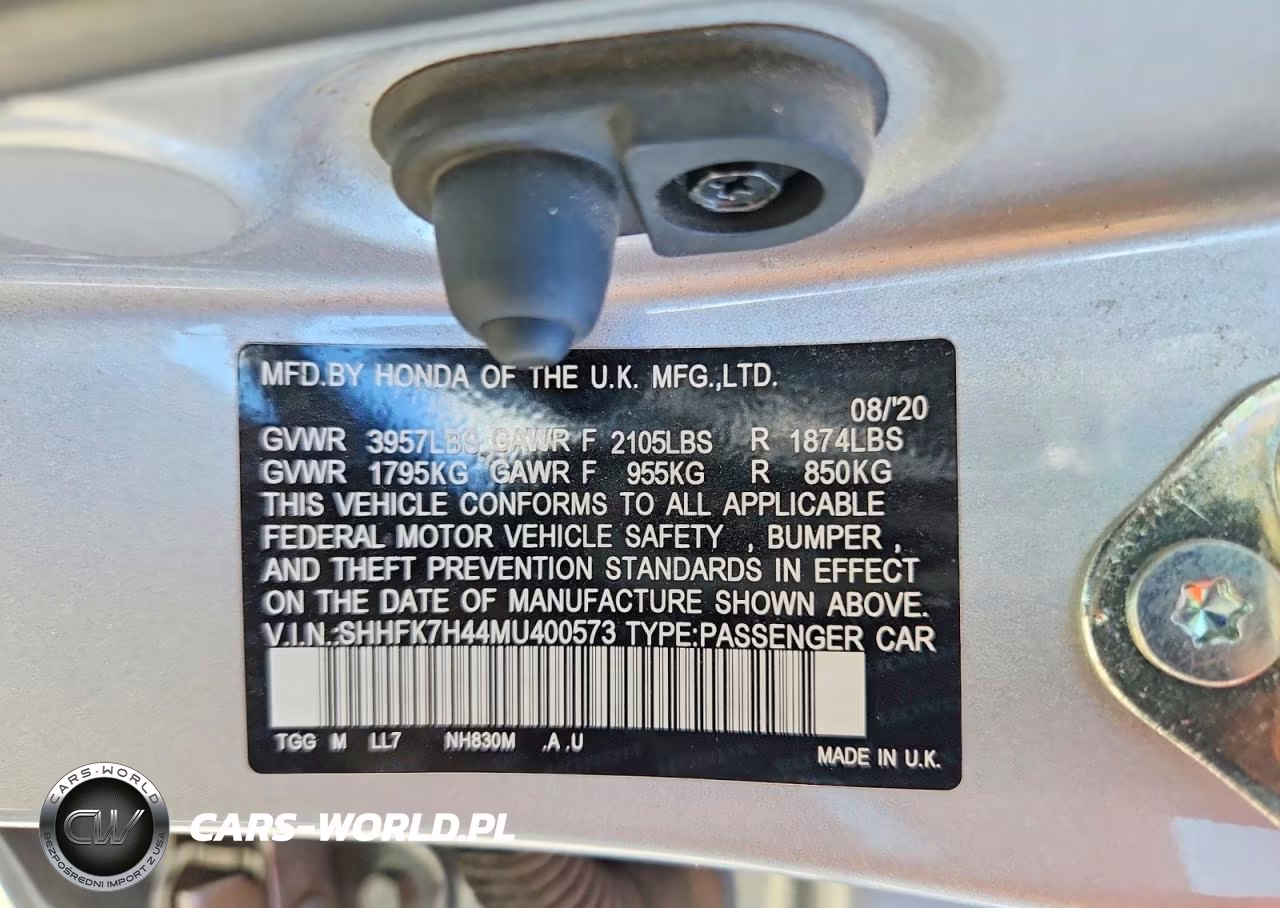 2021 Honda Civic Sport VIN:SHHFK7H44MU400573 - 12