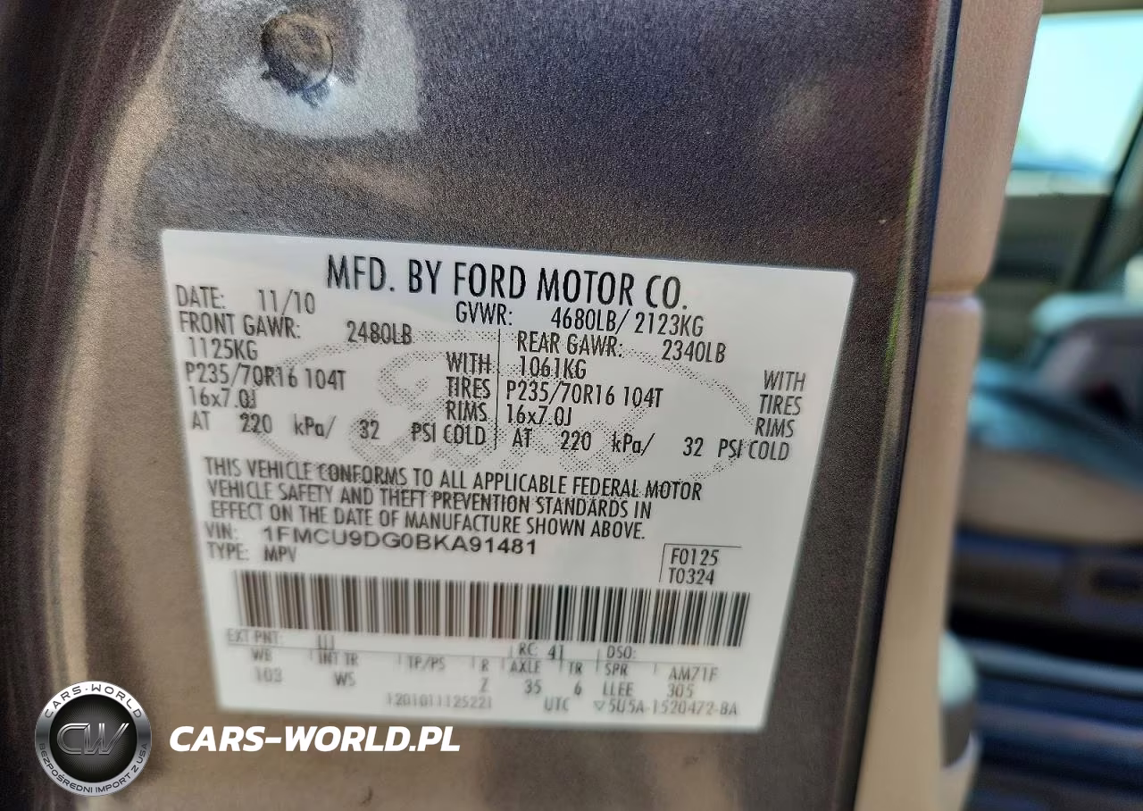 2011 Ford Escape Xlt VIN:1FMCU9DG0BKA91481 - 13