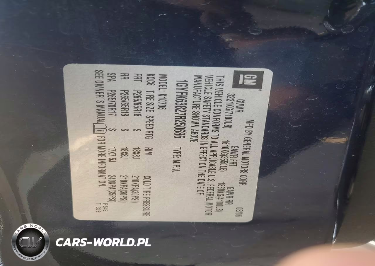 2007 Cadillac Escalade Luxury VIN:1GYFK63827R250686 - 13