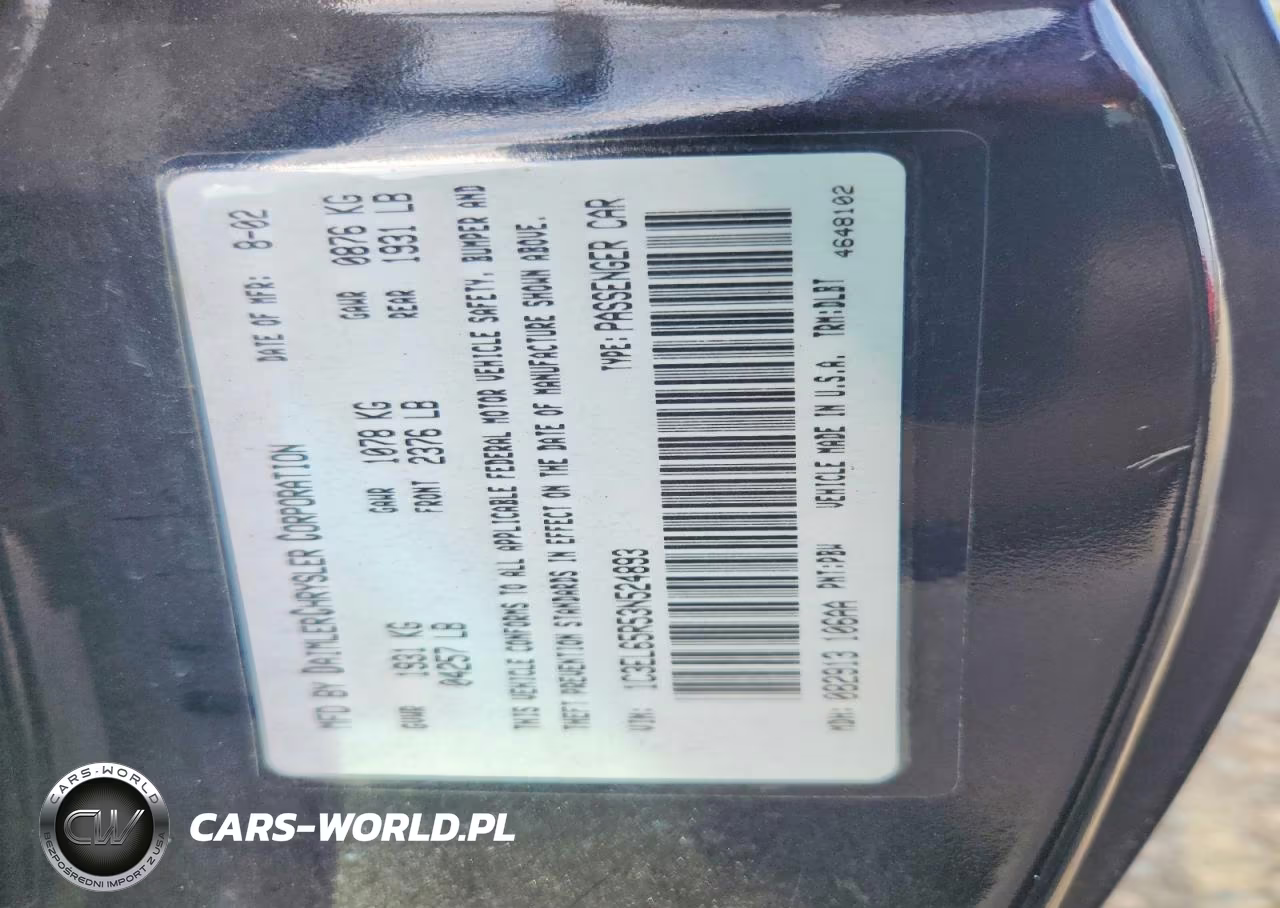 2003 Chrysler Sebring Limited VIN:1C3EL65R53N524893 - 12