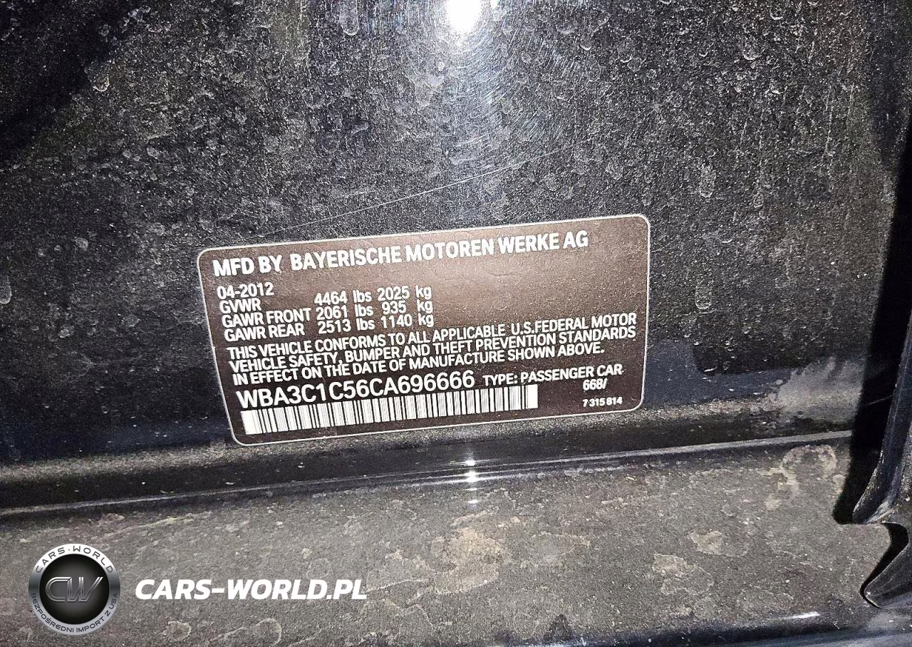 2012 BMW 328 I Sulev VIN:WBA3C1C56CA696666 - 12