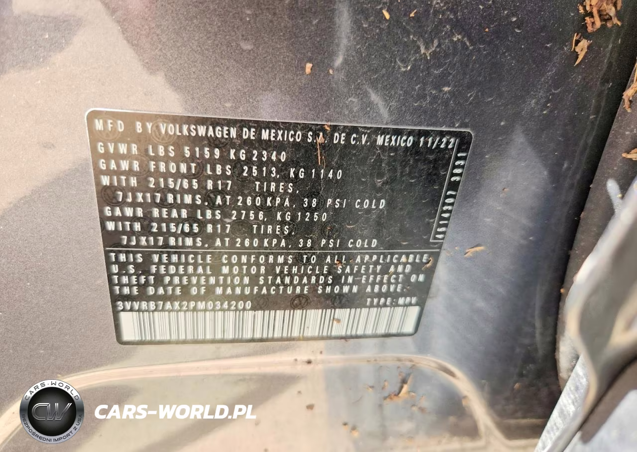 2023 Volkswagen Tiguan S VIN:3VVRB7AX2PM034200 - 13