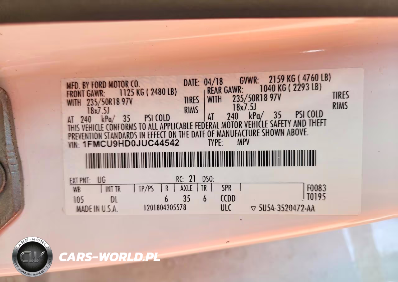 2018 Ford Escape Sel VIN:1FMCU9HD0JUC44542 - 13