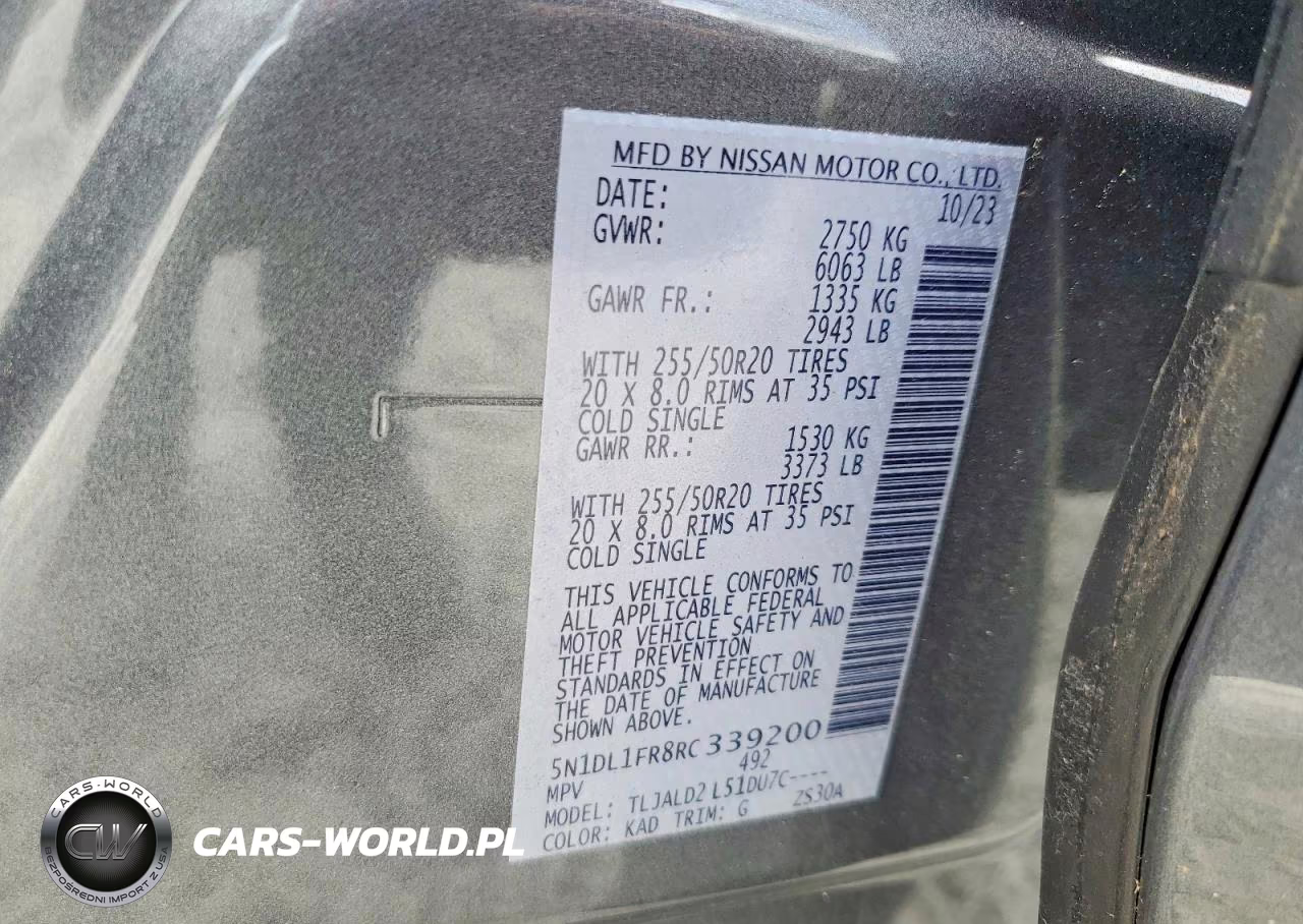 2024 Infiniti Qx60 Luxe VIN:5N1DL1FR8RC339200 - 13