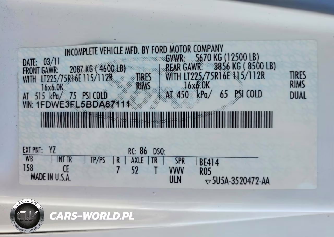 2011 Ford E350 Box Truck VIN:1FDWE3FL5BDA87111 - 13