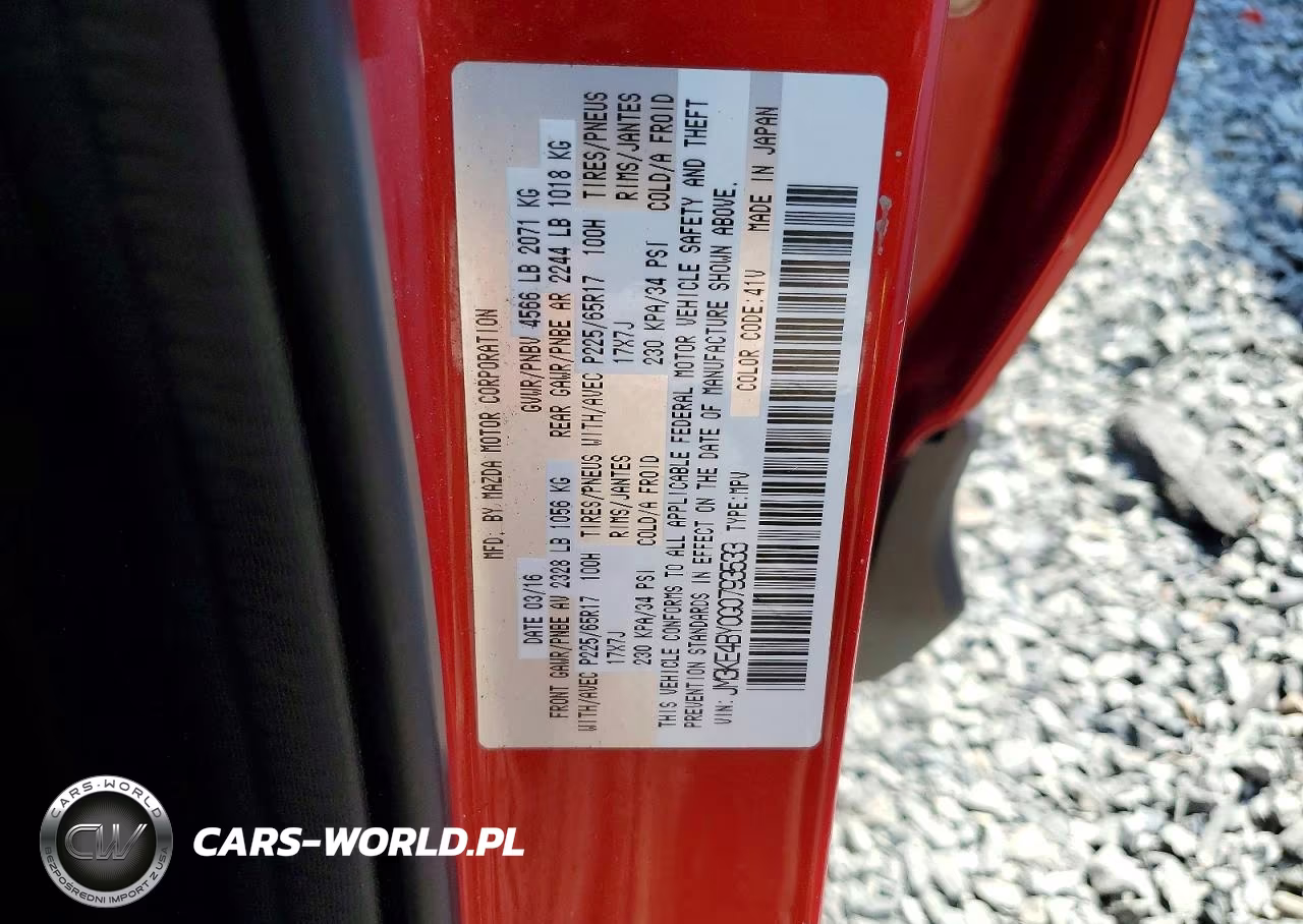 2016 Mazda Cx-5 Sport VIN:JM3KE4BY0G0793533 - 14