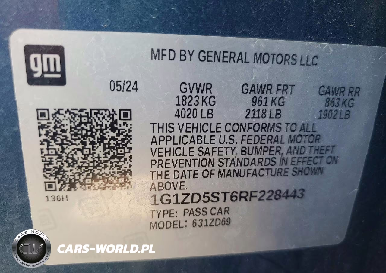 2024 Chevrolet Malibu Lt VIN:1G1ZD5ST6RF228443 - 13
