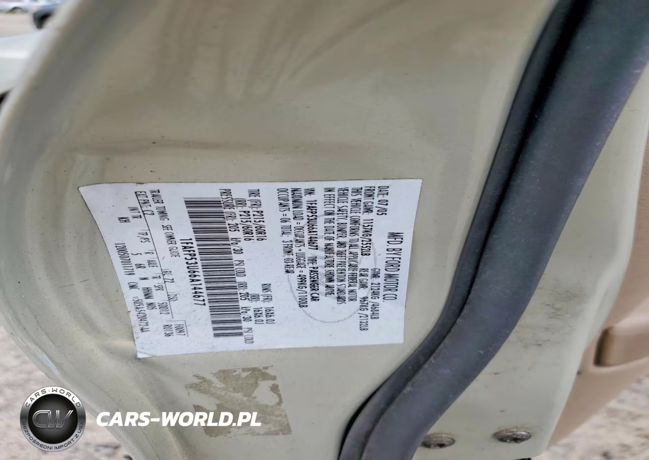 2006 Ford Taurus Se VIN:1FAFP53U66A144677 - 12