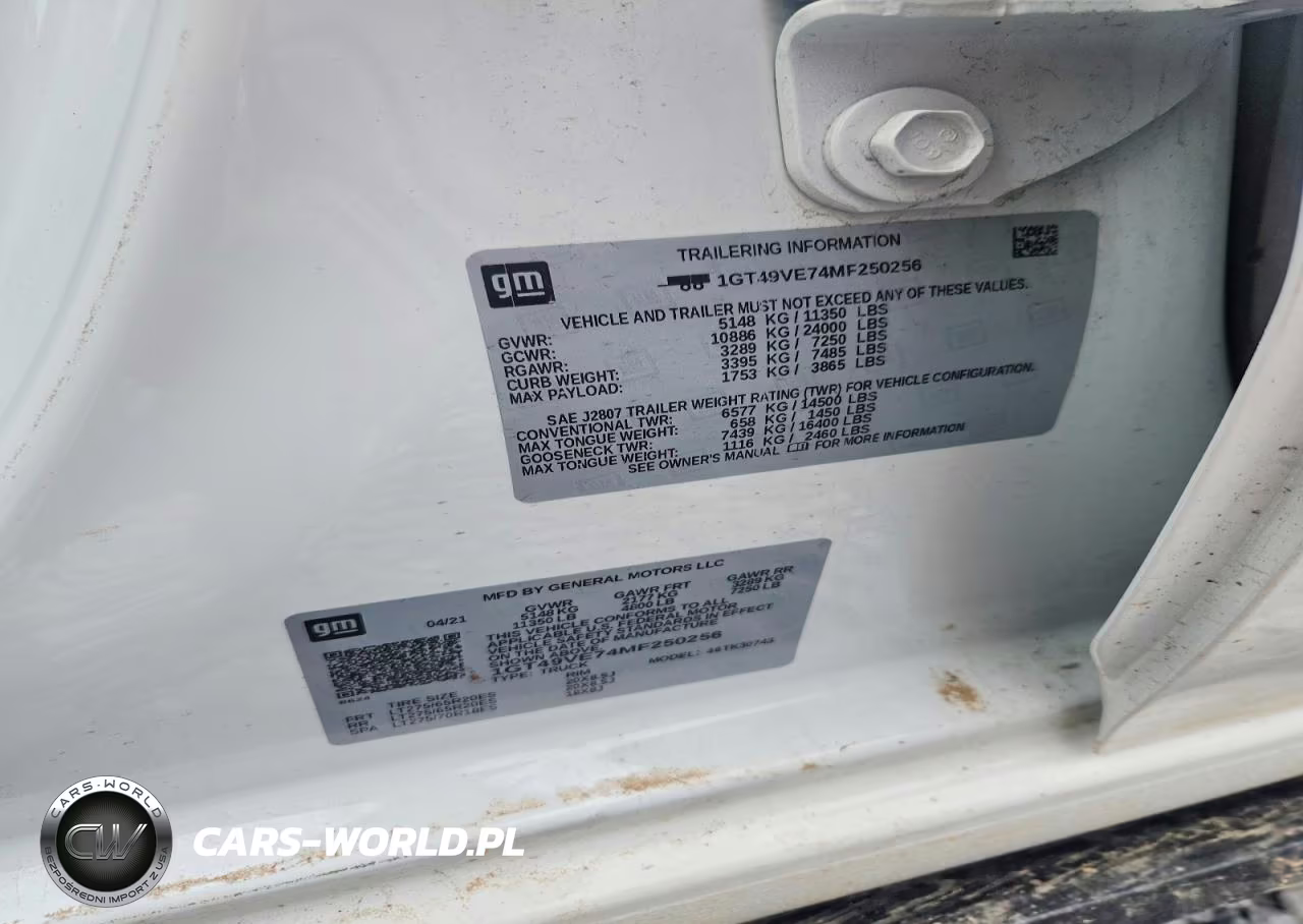 2021 GMC Sierra K3500 At4 VIN:1GT49VE74MF250256 - 13