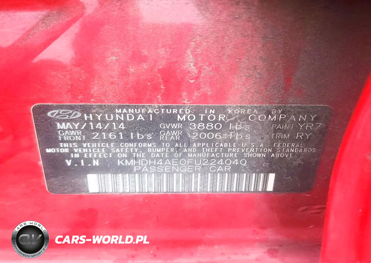 2015 Hyundai Elantra Se VIN:KMHDH4AE0FU224040 - 12