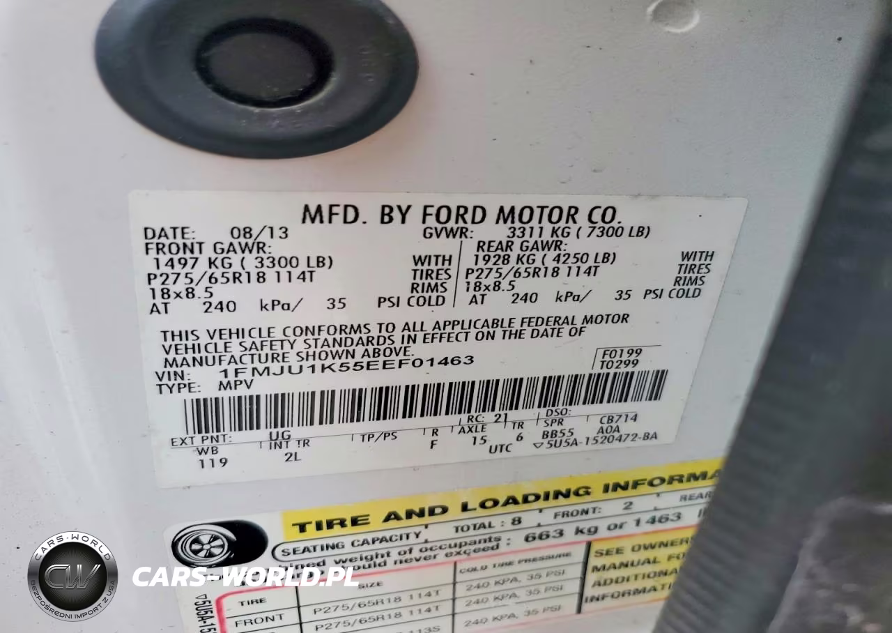 2014 Ford Expedition Limited VIN:1FMJU1K55EEF01463 - 14