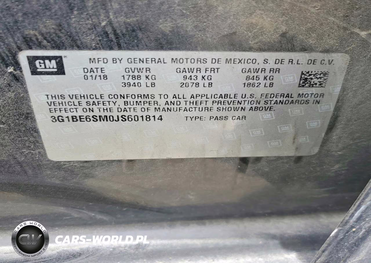 2018 Chevrolet Cruze Lt VIN:3G1BE6SM0JS601814 - 12