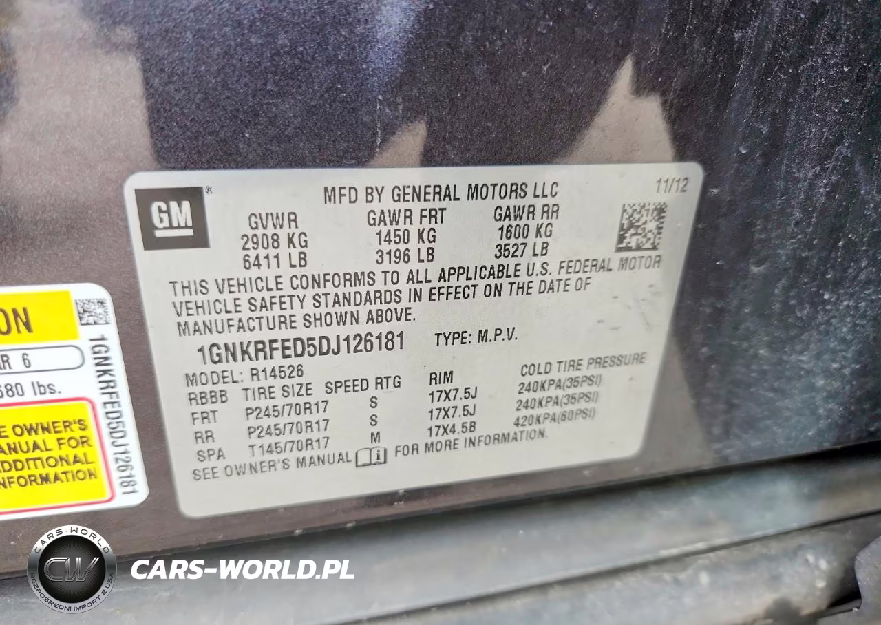2013 Chevrolet Traverse Ls VIN:1GNKRFED5DJ126181 - 12