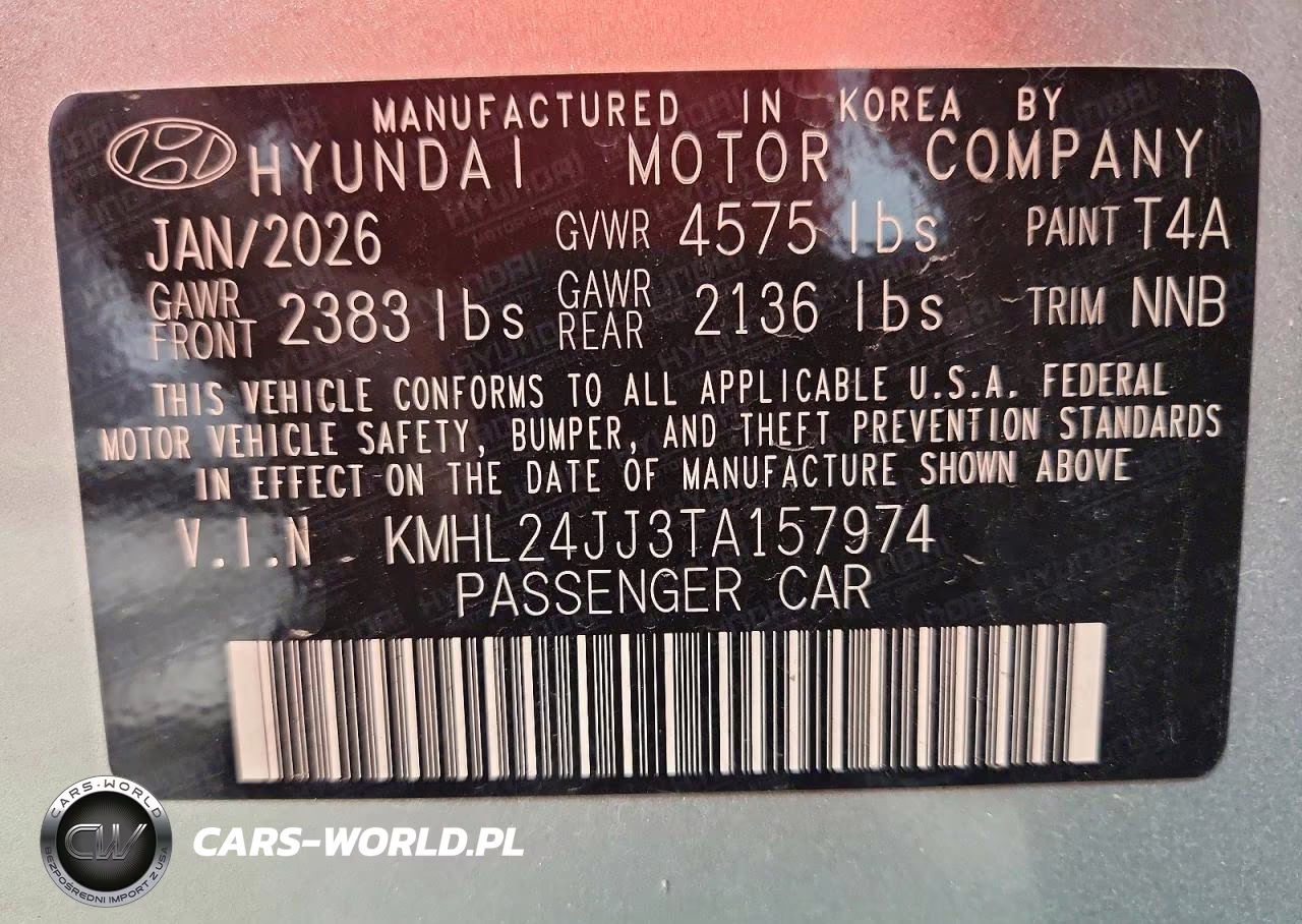 2026 Hyundai Sonata Hybrid Blue VIN:KMHL24JJ3TA157974 - 12