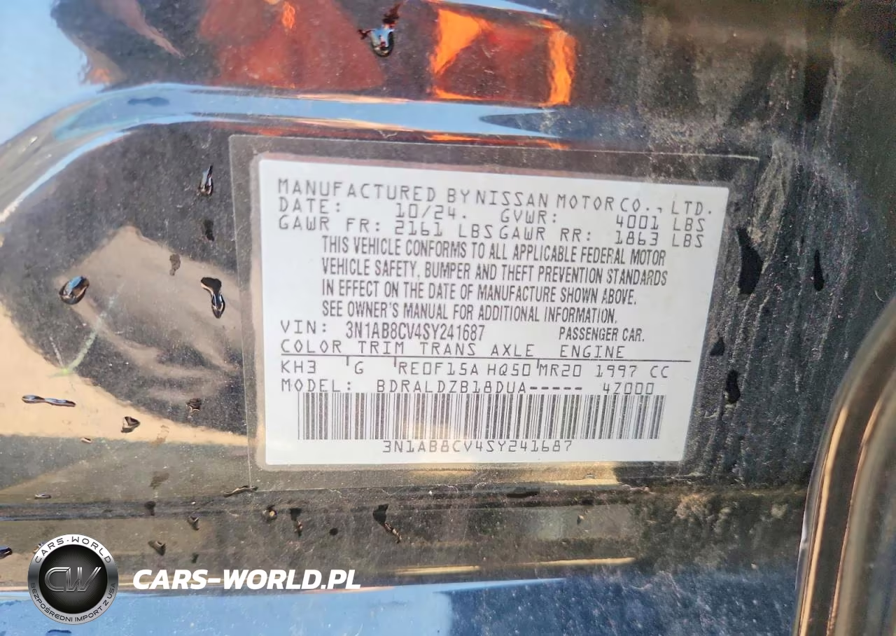 2025 Nissan Sentra Sv VIN:3N1AB8CV4SY241687 - 12