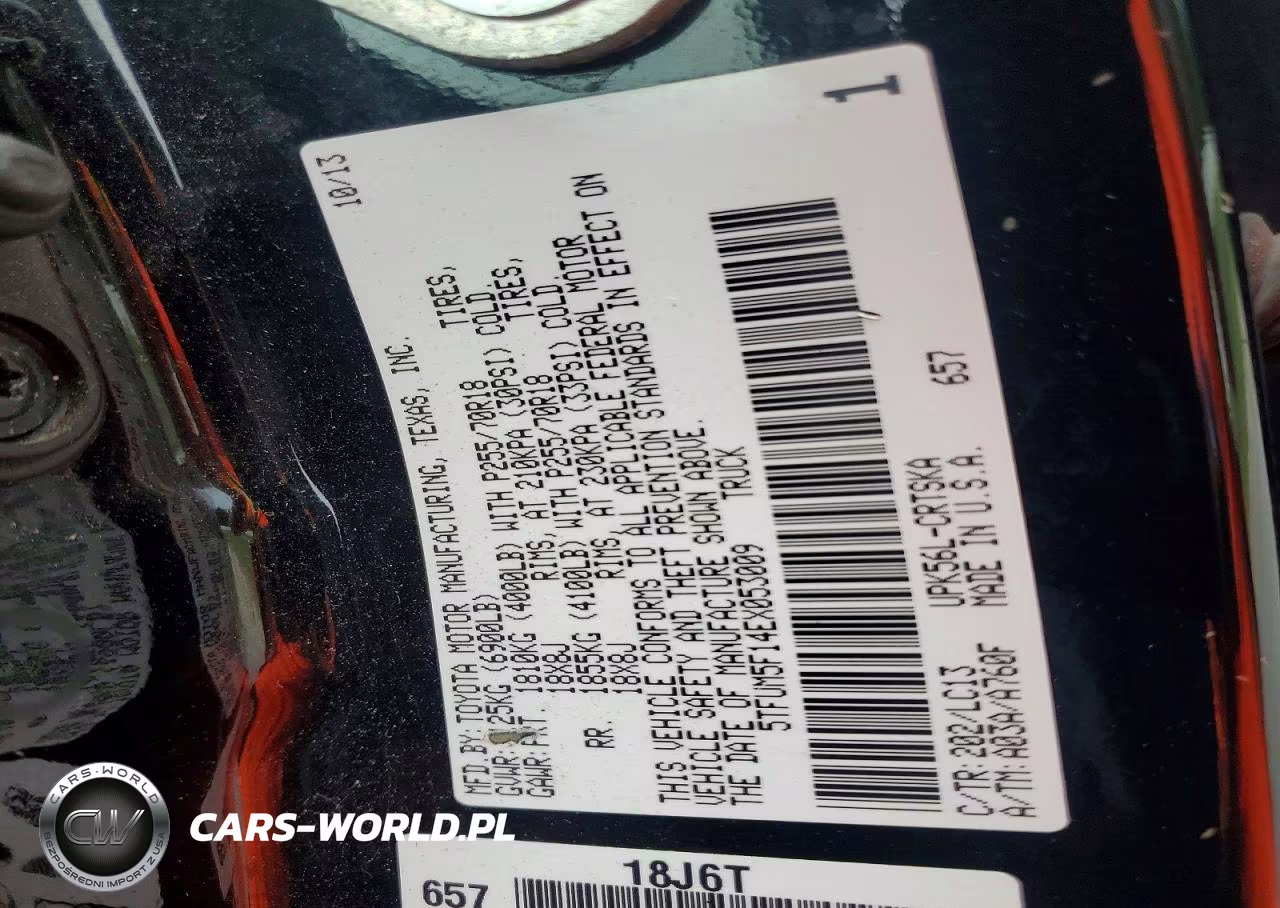 2014 Toyota Tundra Sr VIN:5TFUM5F14EX053009 - 13