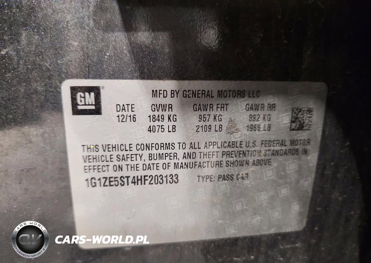 2017 Chevrolet Malibu Lt VIN:1G1ZE5ST4HF203133 - 12