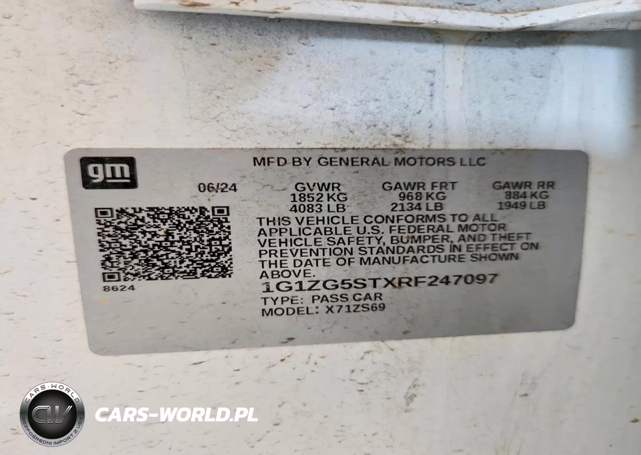2024 Chevrolet Malibu Rs VIN:1G1ZG5STXRF247097 - 12