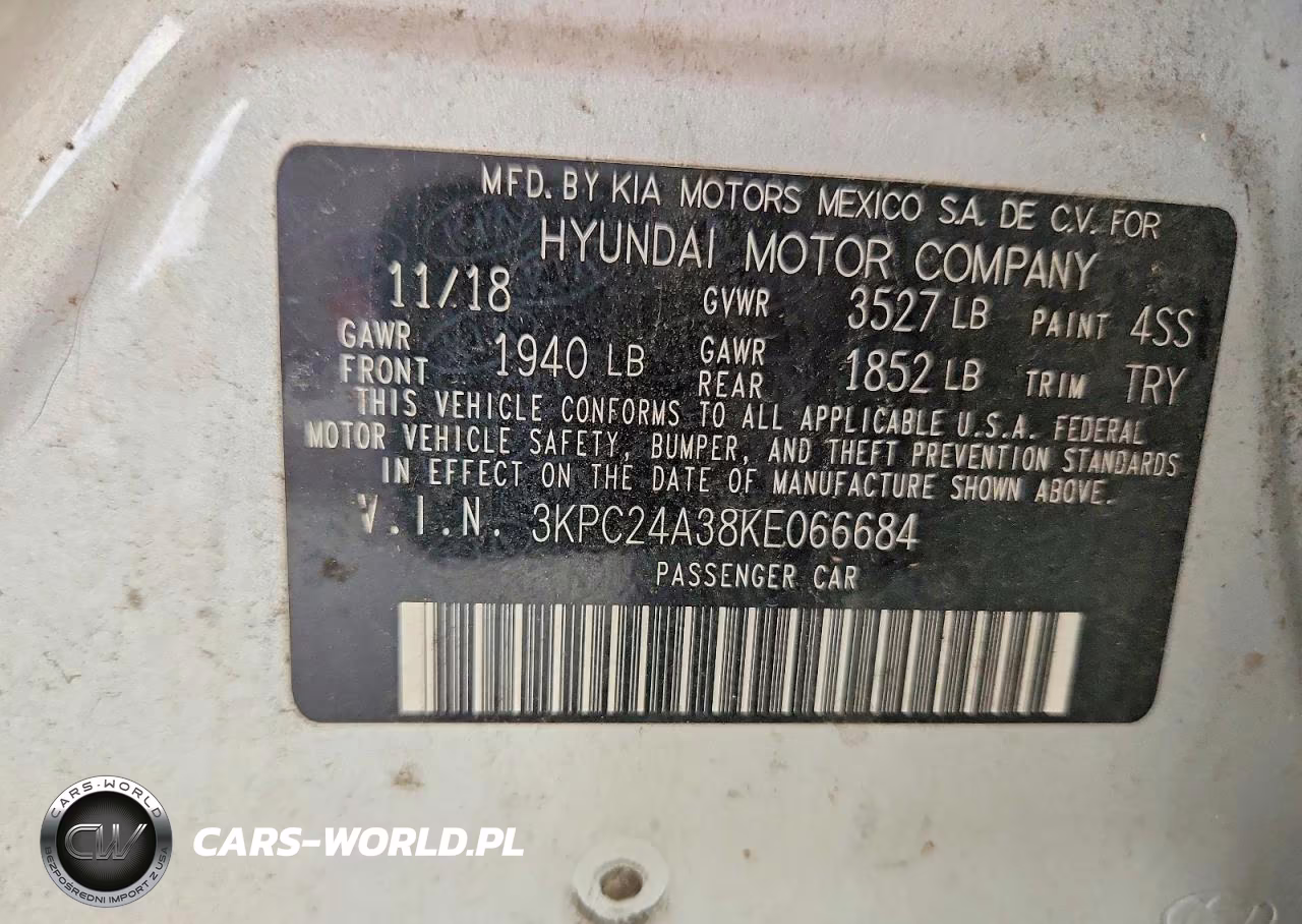 2019 Hyundai Accent Se VIN:3KPC24A38KE066684 - 12