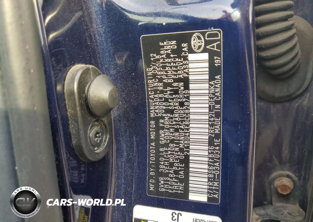 2012 Toyota Corolla Le VIN:2T1BU4EE8CC828719 - 13