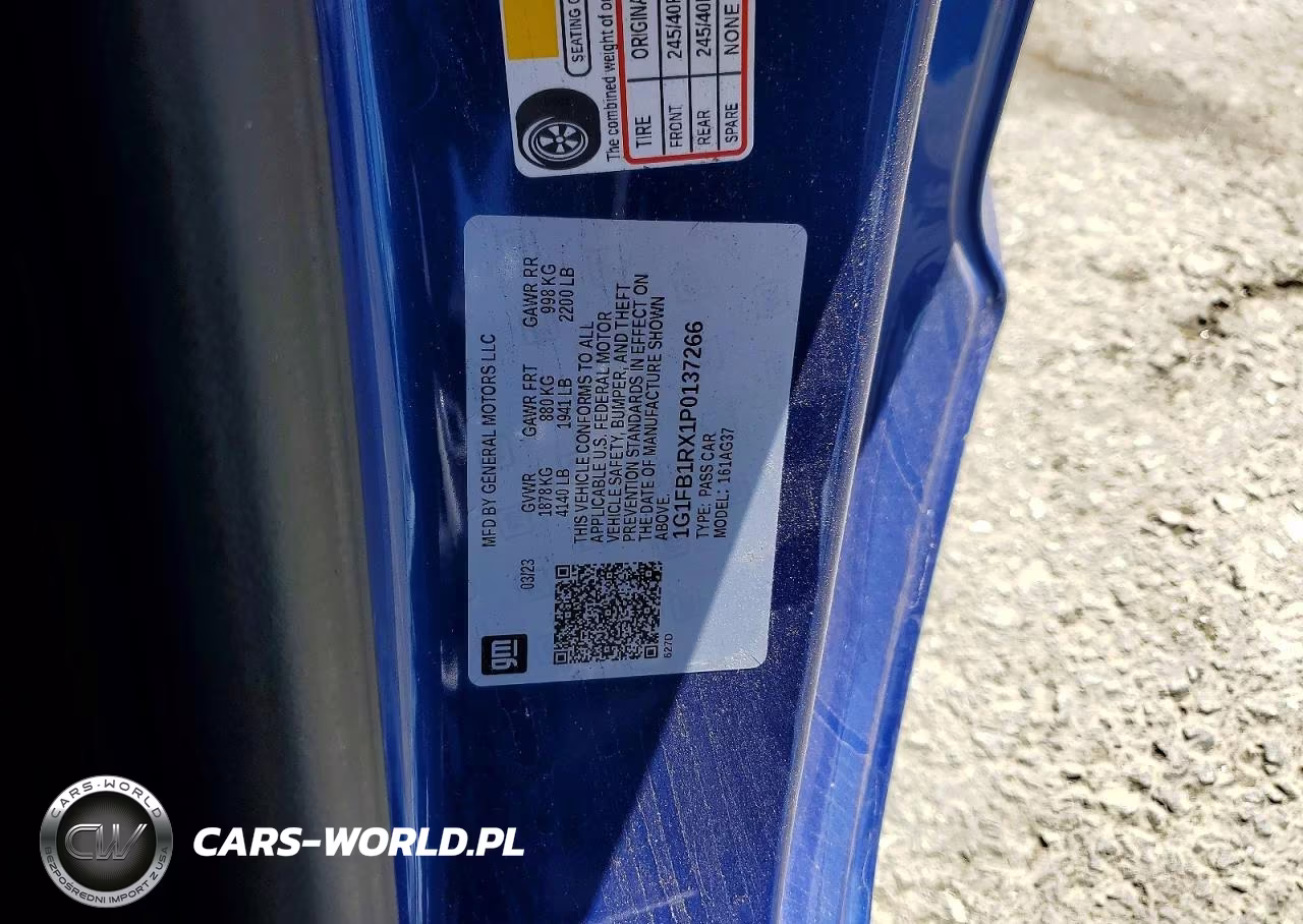 2023 Chevrolet Camaro Ls VIN:1G1FB1RX1P0137266 - 13