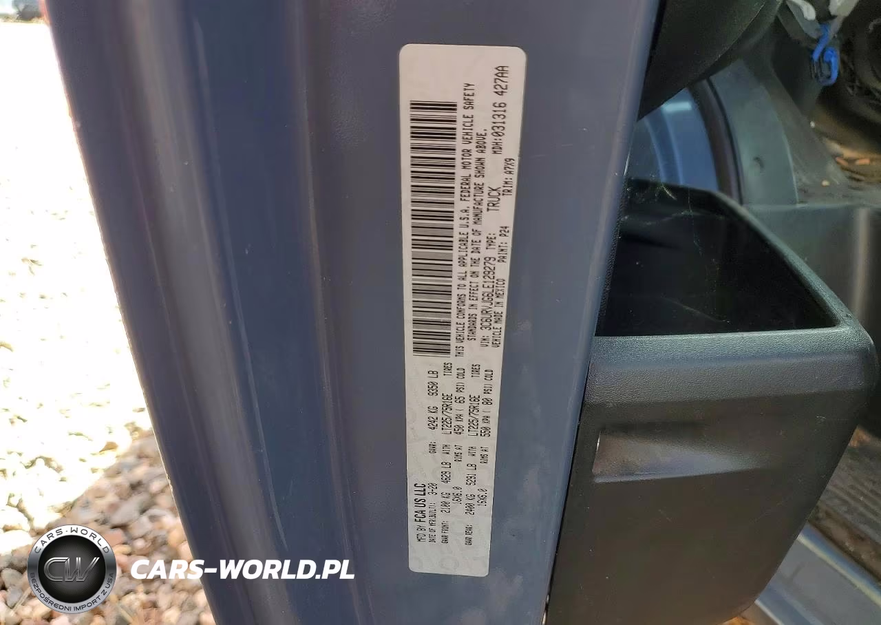 2020 Ram Promaster 3500 Delivery Van VIN:3C6URVJG6LE129279 - 14