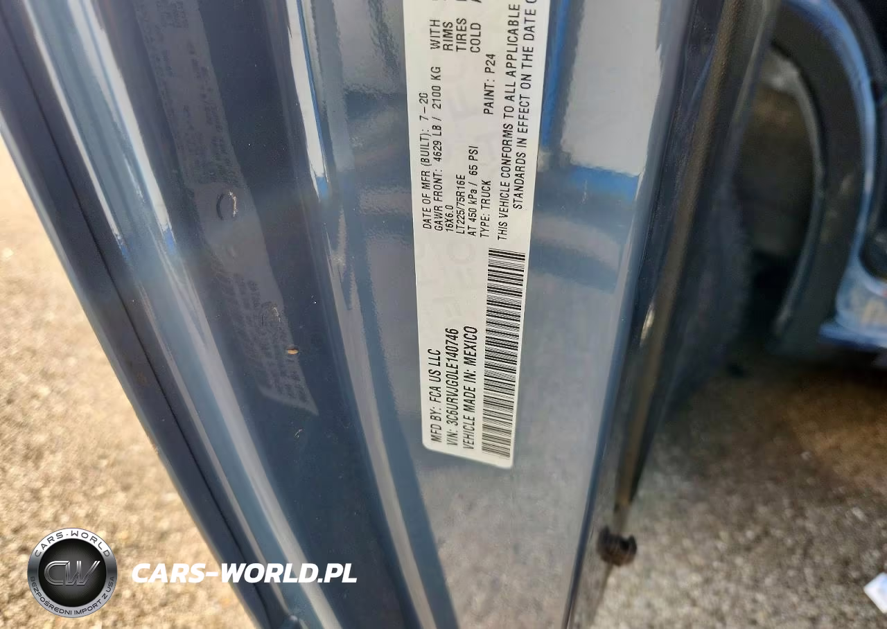 2020 Ram Promaster 3500 Delivery Van VIN:3C6URVJG0LE140746 - 12