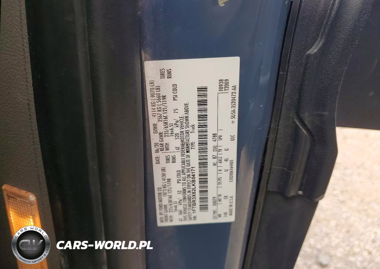 2020 Ford Transit 250 Delivery Van VIN:1FTBR3X82LKB04171 - 13