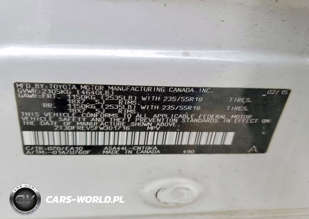 2015 Toyota Rav4 Limited VIN:2T3DFREV5FW301716 - 14