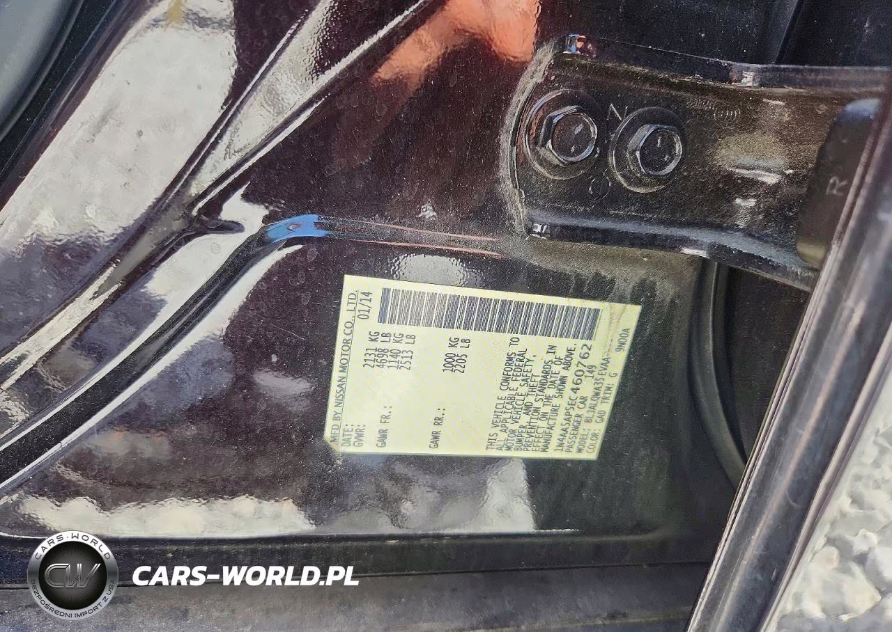 2014 Nissan Maxima 3.5 S VIN:1N4AA5AP5EC460762 - 12