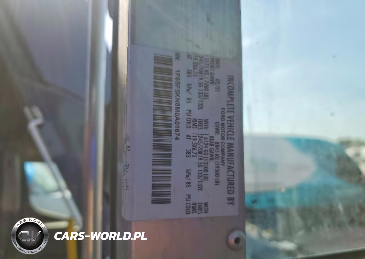 2021 Ford F59 Delivery Truck VIN:1F65F5KN8M0A01674 - 12