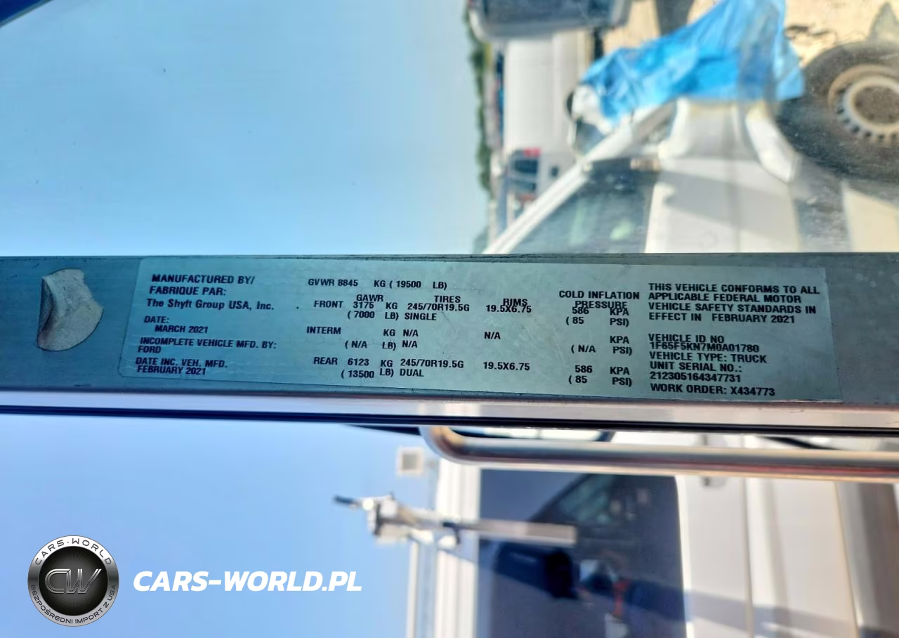 2021 Ford F59 Delivery Truck VIN:1F65F5KN7M0A01780 - 13