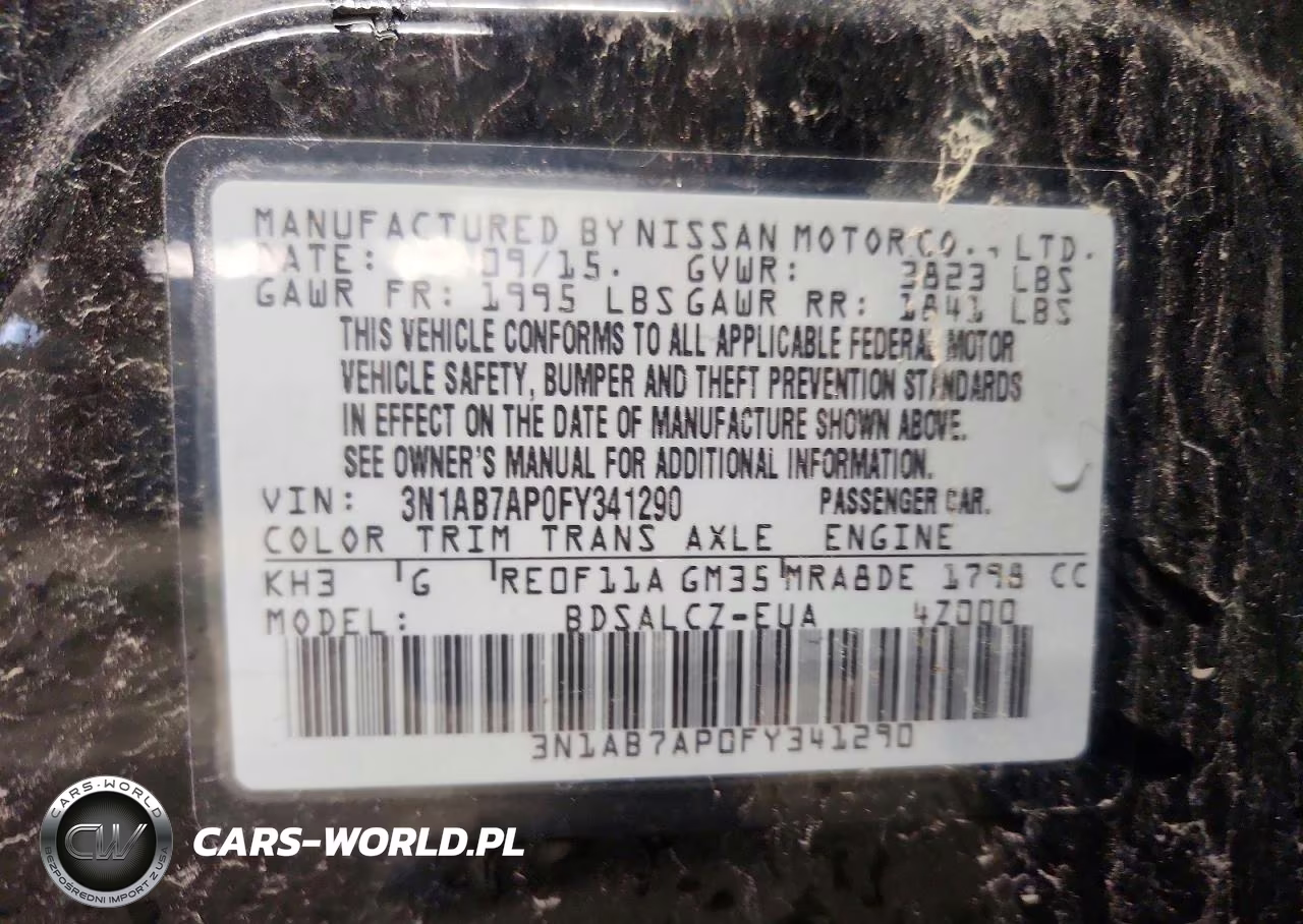 2015 Nissan Sentra S VIN:3N1AB7AP0FY341290 - 12