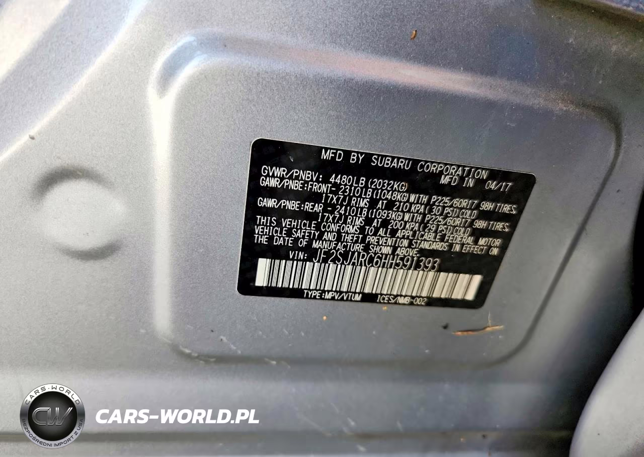 2017 Subaru Forester 2.5I Limited VIN:JF2SJARC6HH591393 - 12