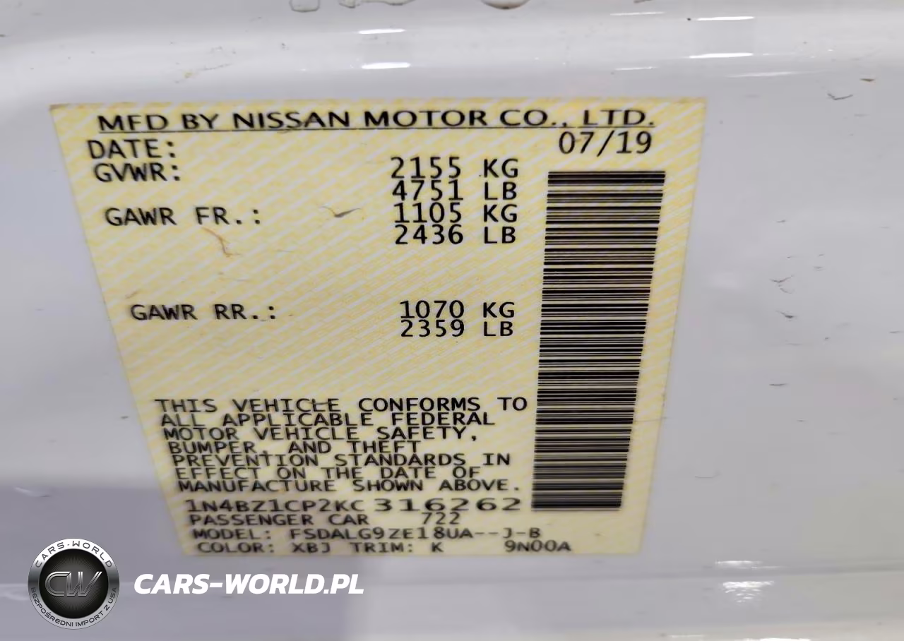 2019 Nissan Leaf Sl Plus VIN:1N4BZ1CP2KC316262 - 13