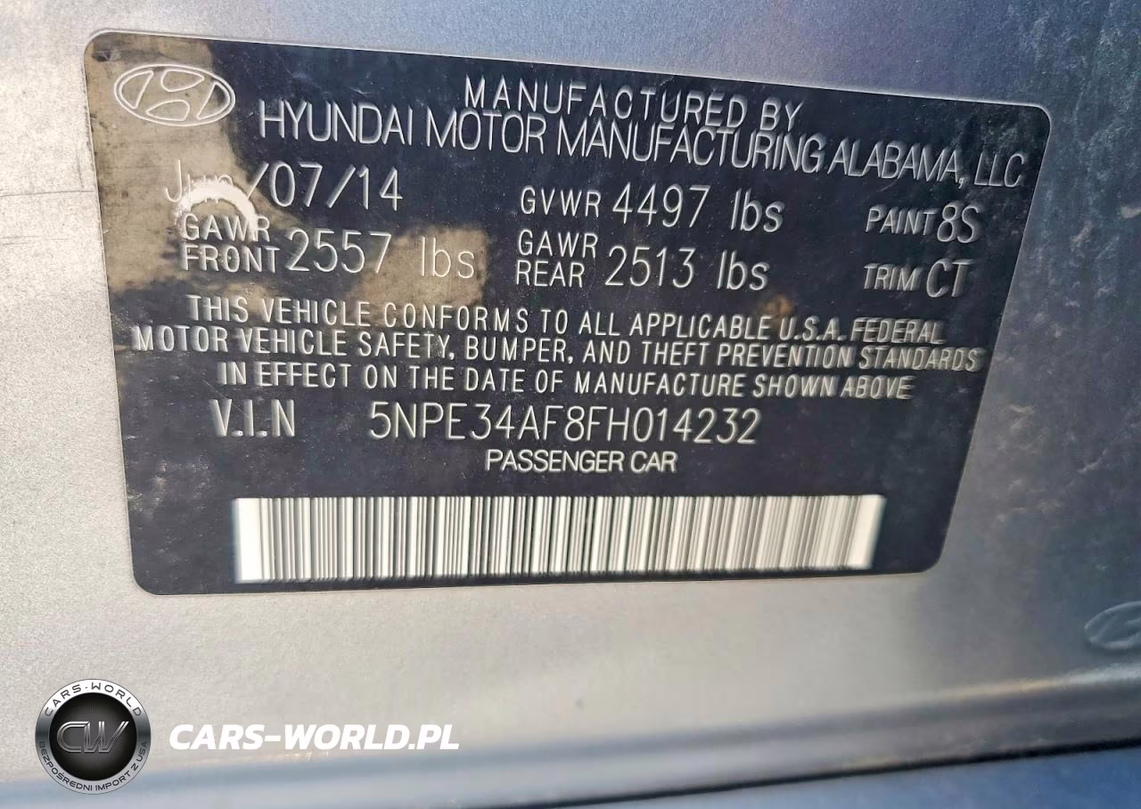 2015 Hyundai Sonata Limited VIN:5NPE34AF8FH014232 - 12