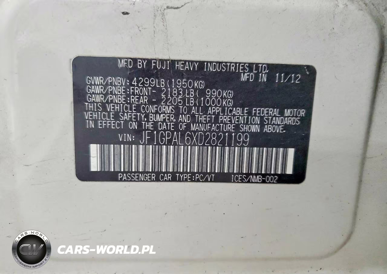 2013 Subaru Impreza Sport Premium VIN:JF1GPAL6XD2821199 - 13