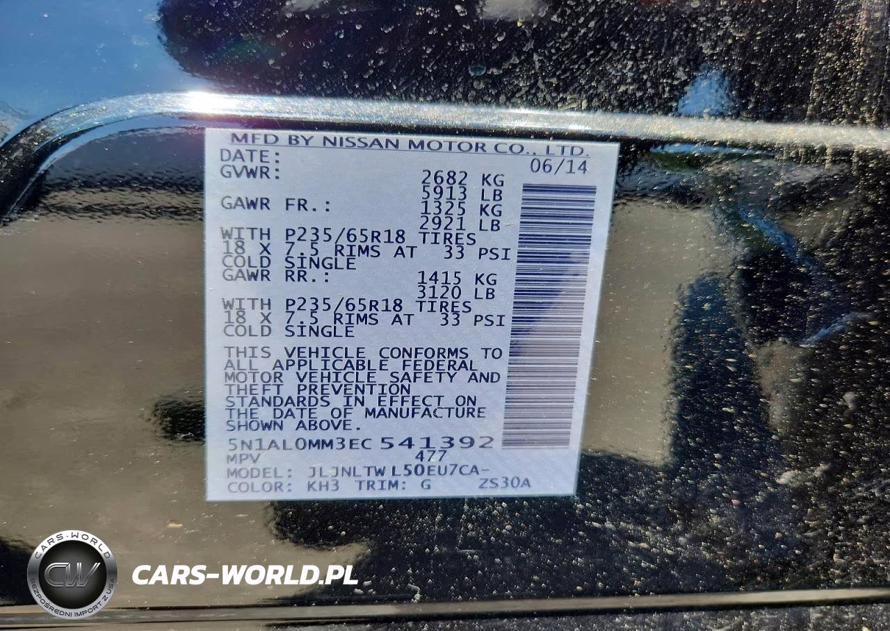 2014 Infiniti Qx60 Base VIN:5N1AL0MM3EC541392 - 13